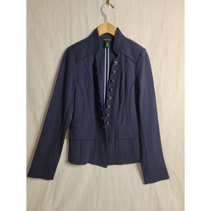 WHITE HOUSE BLACK MARKET Dark BlueBlazer Long Sleeve Woman's Size 6 With Buttons
